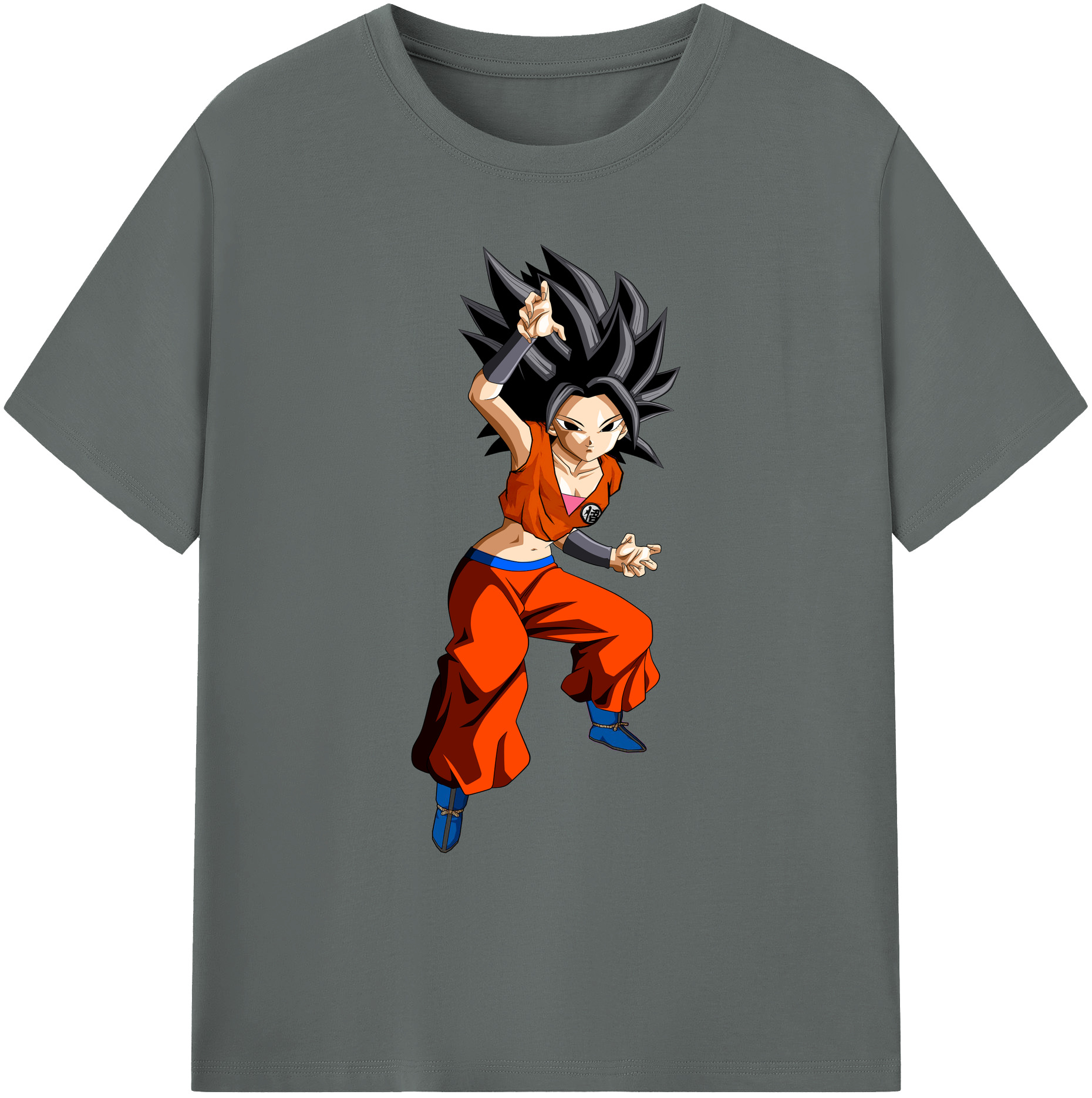 （画像用） ドラゴンボール カリフラ DRAGON BALL Caulifla 綿100％ メンズ半袖Tシャツ｜肌触りやわらか＆通気性